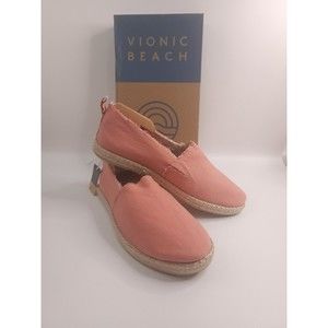 NWT Vionic Women 7.5 Canvas Beach Laguna TRCTA Slip On Shoes Orthotic Insole